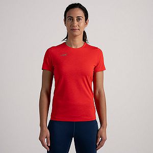 Tee Altra Core Corta Sleeve Mujer Rojas | Espana-95236