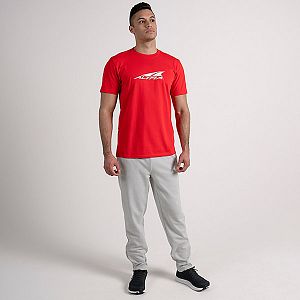 Tee Altra Everyday Recycled Hombre Rojas Blancas | Espana-208493