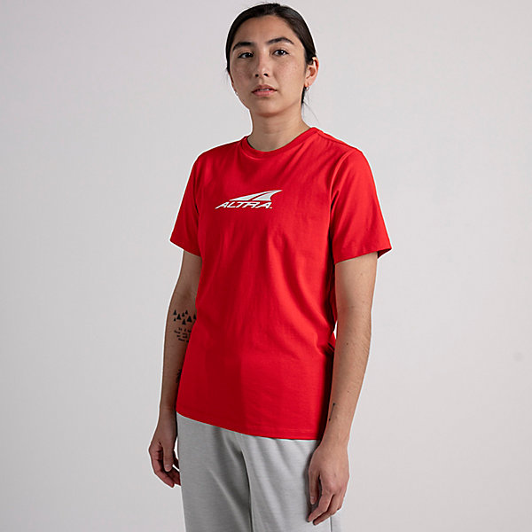 Tee Altra Everyday Recycled Mujer Rojas Blancas | Espana-560432