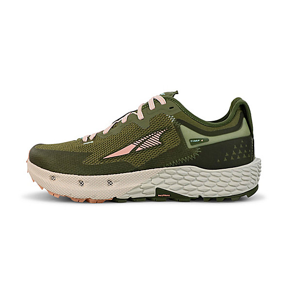 Zapatillas De Trail Running Altra Timp 4 Mujer Verde Oliva Coral Blancas | Espana-64271